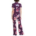 thumbnail image 2 of Kathy Ireland womens  2pc Top & Pant Set, s, Purple, 2 of 3