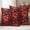 Red, variant on Red Boho Floral Outdoor Waterproof Pillow Covers, Vintage Southwestern Ethnic Tribe Botanical Decorative Square Throw Pillowcase Sofa Cushion Sham for Patio/Couch/Chair, 26"x26" 2 Pack