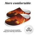 thumbnail image 6 of KLL Fiery Dragons Castle Attack Pattern Adult Unisex Cozy Slippers,Fuzzy Slip-on Slippers TPR Sole Slippers Comfort Plush Home Footwear for Indoor & Outdoor-11, 6 of 7