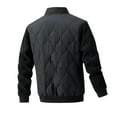 thumbnail image 3 of Dovford Mens Flight Bomber Diamond Quilted Jacket Lightweight Varsity Jackets Winter Warm Padded Coats Outwear, 3 of 6