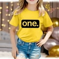 thumbnail image 5 of Big Kid Shirts For Teen Kids Girls Child Short Sleeve Happy Brithday Prints T Shirt Trendy Girls Fans Present Tops X Girl Kids Top Girl Shirt for Big Top Age 4 2t Blouse Tunic 10-11 Years Yellow, 5 of 6