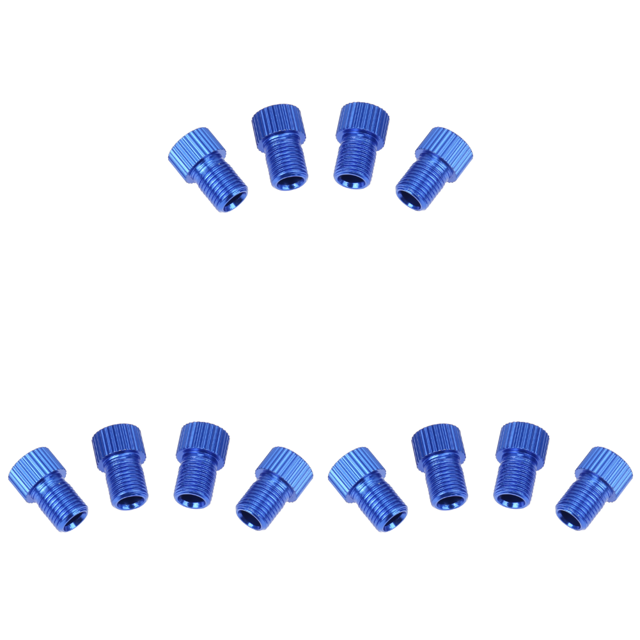 4 adaptadores de válvula Presta a Shrader para bicicleta de carretera Adaptadores y convertidores de válvulas para bicicleta de carretera (azules)