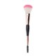 thumbnail image 1 of Unique Bargains 1 Pc Brocha de Maquillaje Dual de Dos Cabezas para Baño Mango de Plástico Rosa Negro Cabello de Nylon, 1 of 1