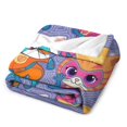 thumbnail image 4 of Manta de dibujos animados SuperKitties, súper suave, acogedora y cálida manta de felpa para niños y niñas, mantas de franela ligeras y difusas para sofá, cama, viajes, camping, regalos de 40 x 30, 4 of 8