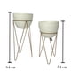 thumbnail image 3 of Macetas Blancas Con Bases Metal Doradas Modernas Minimalistas Macetas y Maceteros Estilo moderno elegante y minimalista, 3 of 4