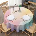 thumbnail image 3 of Dreamy Pastel Sky Round Tablecloth 60"x60",Wrinkle Wipeable Table Cloth for Kitchen Dining Room Picnic Patio Party, 3 of 6