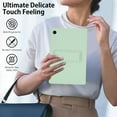 thumbnail image 6 of Allytechgroup Slim Case for Samsung Galaxy Tab A8 10.5 (2022), Shock-Absorbent TPU & Hard PC Back Cover with Kickstand Protective Case Cover with Cleaning Cloth and Stylus for Women Men, Mintgreen, 6 of 7