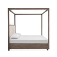 thumbnail image 2 of Magnussen Home Westbourne Dark Umber King Upholstered Poster Bed, 2 of 8