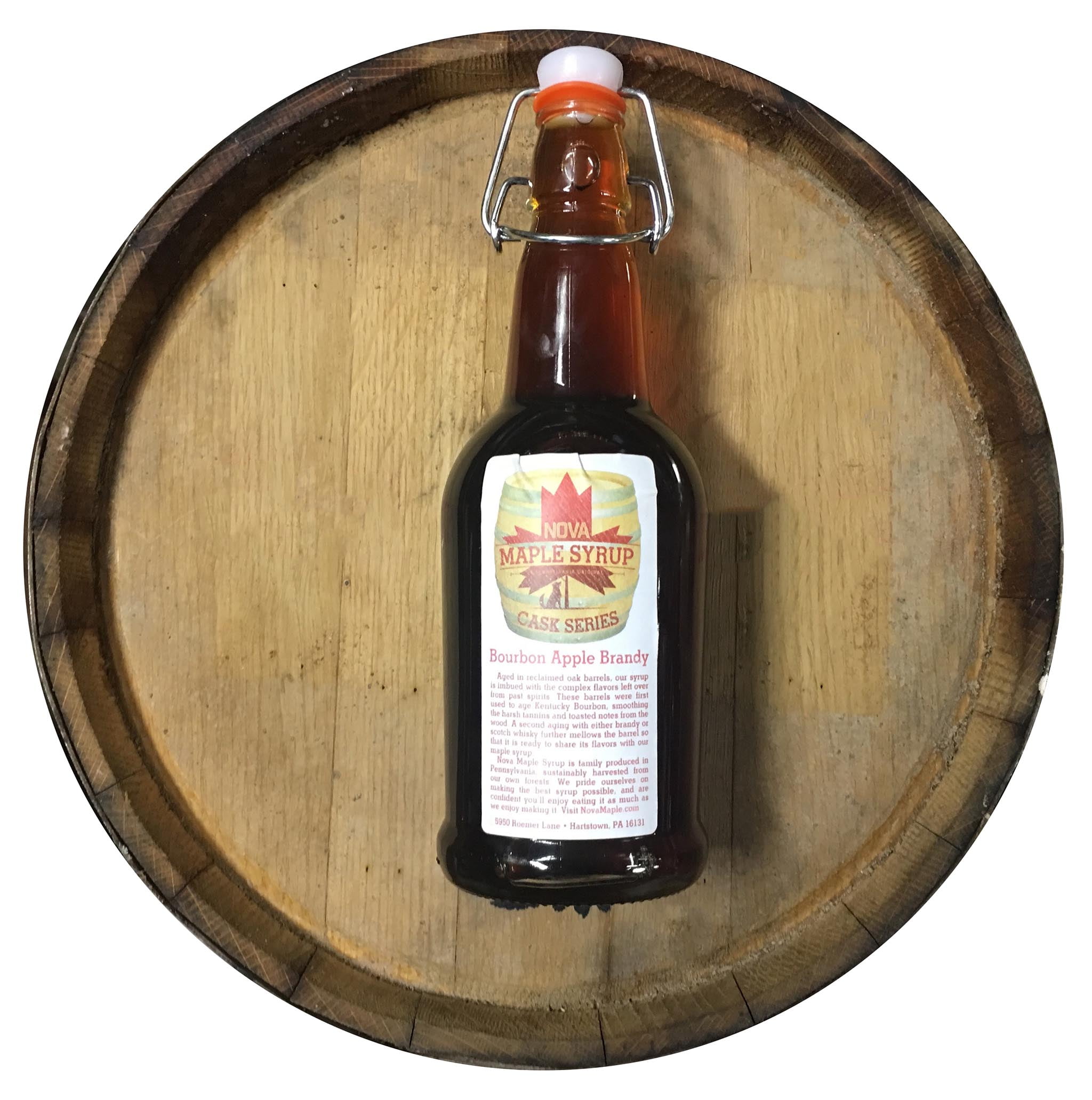 Bourbon Barrel Aged Nova Maple Syrup - Pint (16 Fl Oz) (Scotch Bourbon)