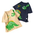 thumbnail image 2 of LRen T Shirts for Boys, Toddler Boys Dinosaur Print Short Sleeve Tee Tops Round Neck Summer Casual Preppy Back to School Clothes, 2 of 3