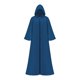 thumbnail image 1 of Capa de Halloween, capa larga de mago, disfraz de bruja, capa larga con capucha, bata para club Azul XXL, 1 of 9