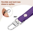 thumbnail image 5 of Uxcell Leather Wristlet Strap, PU Leather Keychain for Women Wallet Clutch Phone Car Key Purple, 5 of 7