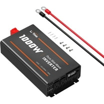 LiTime 1000W Inverter 12V DC to 120V AC Pure Sine Wave Inverter Converter with 110-120V AC Outlets*2, LCD Display Showing Real-Time Status