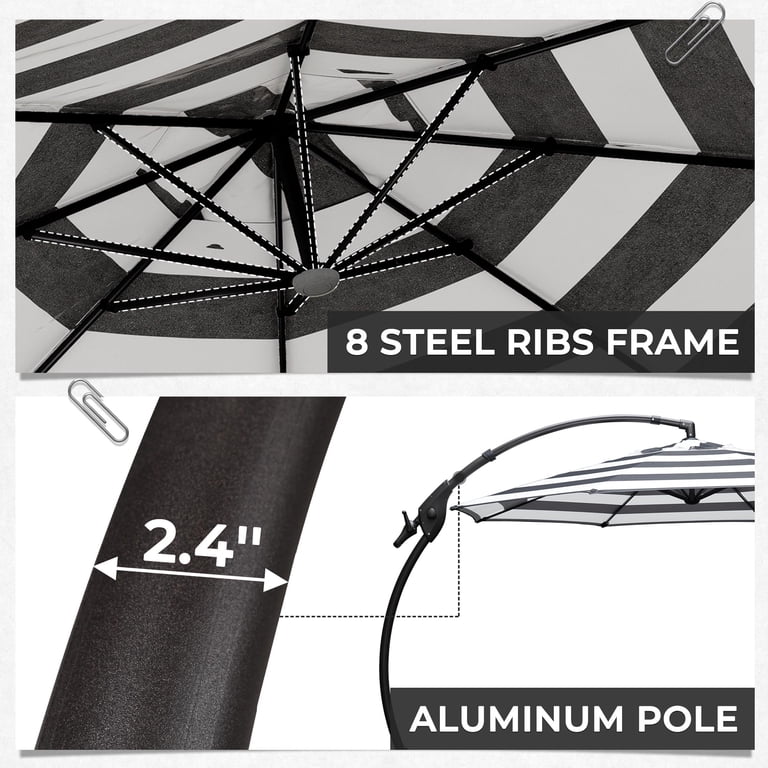 free standing patio umbrellas 9 FT 3 Tier Umbrella Outdoor Market providing instant shade on ABCCANOPY Patio Umbrella 11FT SIZE:24.5 lights that do not need electricity