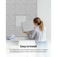 thumbnail image 5 of Soundsbay Soundproof Wall Panels Square Self-Adhesive Soundproof Absorbing Noise Cancelling Wall Panels 12 Pack Gray 12'' x 12'' x 0.4'', 5 of 7