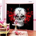 thumbnail image 4 of Bearachild 2 uds cortinas de calavera tratamientos de ventana simples decoración del hogar cortinas Navidad Bar accesorios adornos para dormitorio cocina Sombras de ventana S Bearachild HA011120-01, 4 of 6