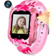 4G Kids Smart Watch for Boys Girls Kids Latest Phone Watch with Voice Messages Video SOS Call IP67 Waterproof Smartwatch for Children Students Ages 3-14 Christmas Birthday Gift