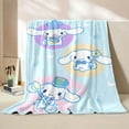 Sanrio Hello Kitty Blanket Cinnamoroll Cartoon Print Flannel Office