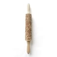 thumbnail image 1 of CAYU Christmas Flower Snowflake Pattern Rolling Pin Flower Gravure Laser sur Rouleau en Bois en Relief, 1 of 6