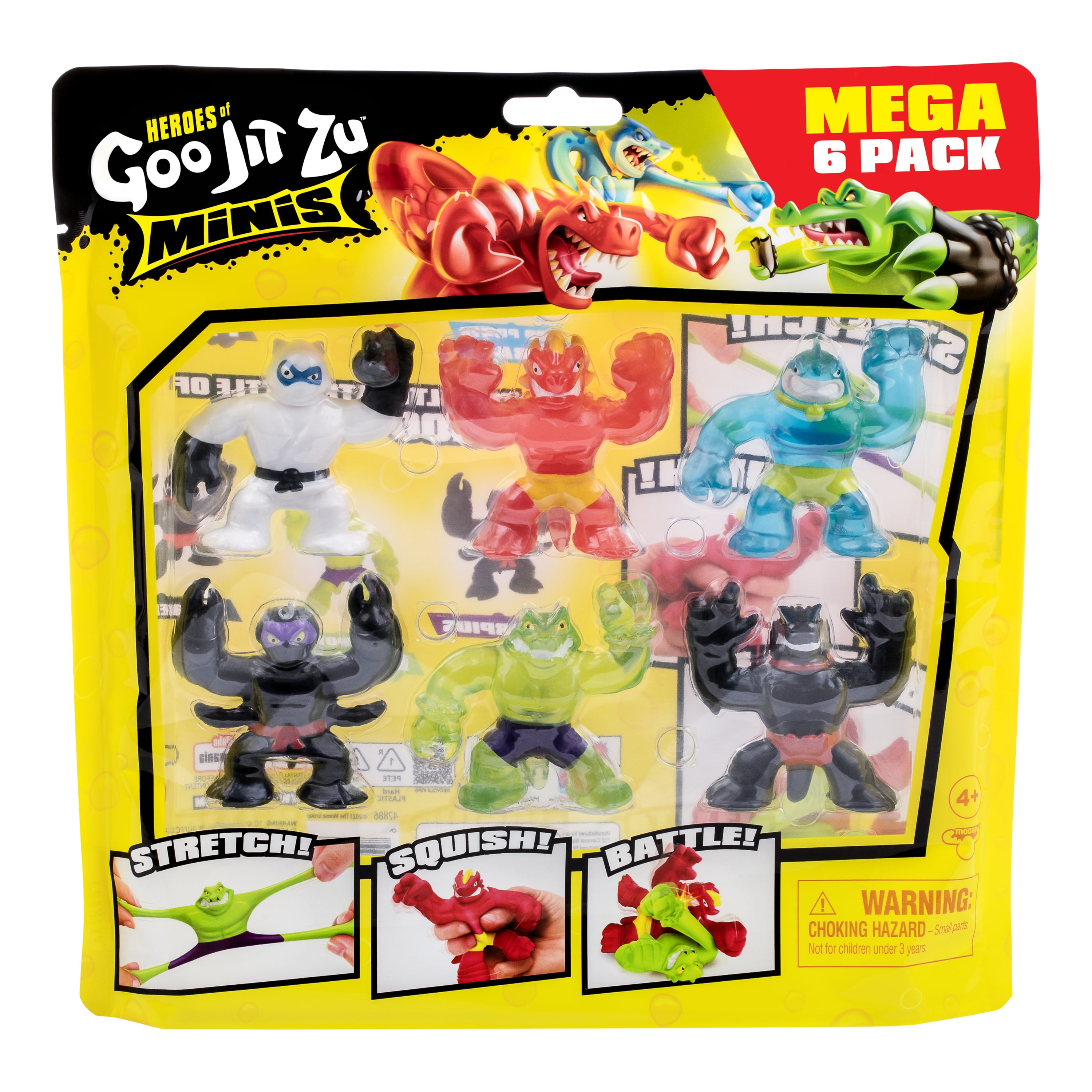 Heroes of Goo Jit Zu Minis Mega 6 Pack 2.5 inch Mini Heroes Ages 4+ (图3) Heroes of Goo Jit Zu Minis Mega 6 Pack 2.5 inch Mini Heroes Ages 4+ (图3)