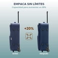 thumbnail image 4 of Set Maleta Cabina 20 Pulgadas y Neceser 15 Fly & Trip Medellín Azul TSA 360°, 4 of 8