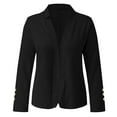 thumbnail image 5 of BRDFRL Blazers for Women Business Casual Open Front Office Work Lightweight Suit Jackets Summer Fall Cardigan Black XL, 5 of 6