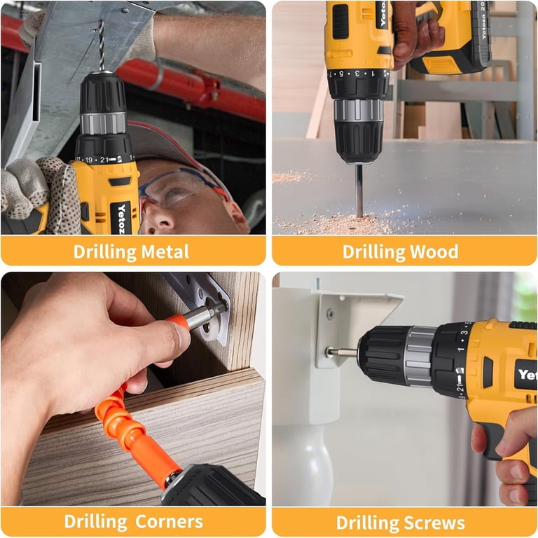 Hoey 21V Cordless Drill Kit, 34-Piece Set with Battery & Charger photo 8
