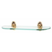Alno A8050-24 Classic Traditional 24" Wide Glass Shelf - Brass