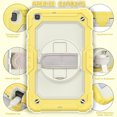 thumbnail image 7 of TECH CIRCLE Bumper Case for Samsung Galaxy Tab A7 (SM-T500) Tablet 10.4" 2020 Version, Shockproof Protective Cute Kids Case with Screen Protector & Hand Strap & Kickstand & Shoulder Strap, Yellow, 7 of 7