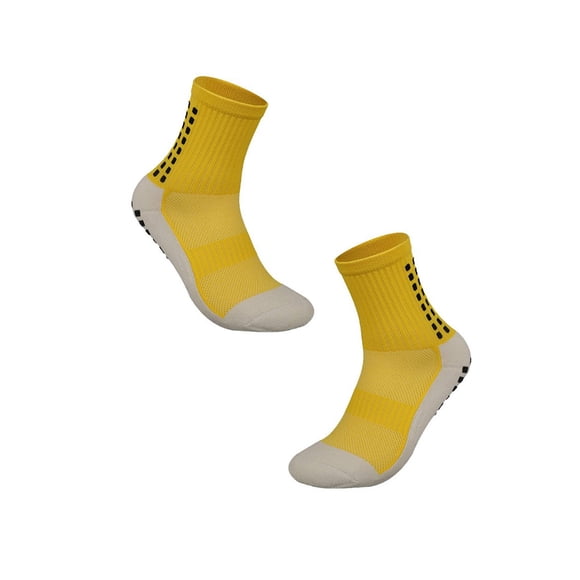 ZLight 1 Pair Man Socks Thickened Middle Tube Comfortable Sports Running Basketball Camping Cycling Nonslip Hosiery Male Yellow