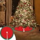 thumbnail image 1 of Solid Color Contrast Macrame Christmas Tree Skirt Christmas Tree Ornaments Christmas Tree Apron Size 35.4 Inches, 1 of 6