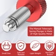 thumbnail image 4 of Retrok 4pcs Hand Retractable Spring Plunger Stainless Steel Lock Out M6 Type Release Pins Sturdy Plunger Screw with 0.500inch Thread Length for Rolling Tool Boxes Molds Automobiles (Silver Red ), 4 of 11