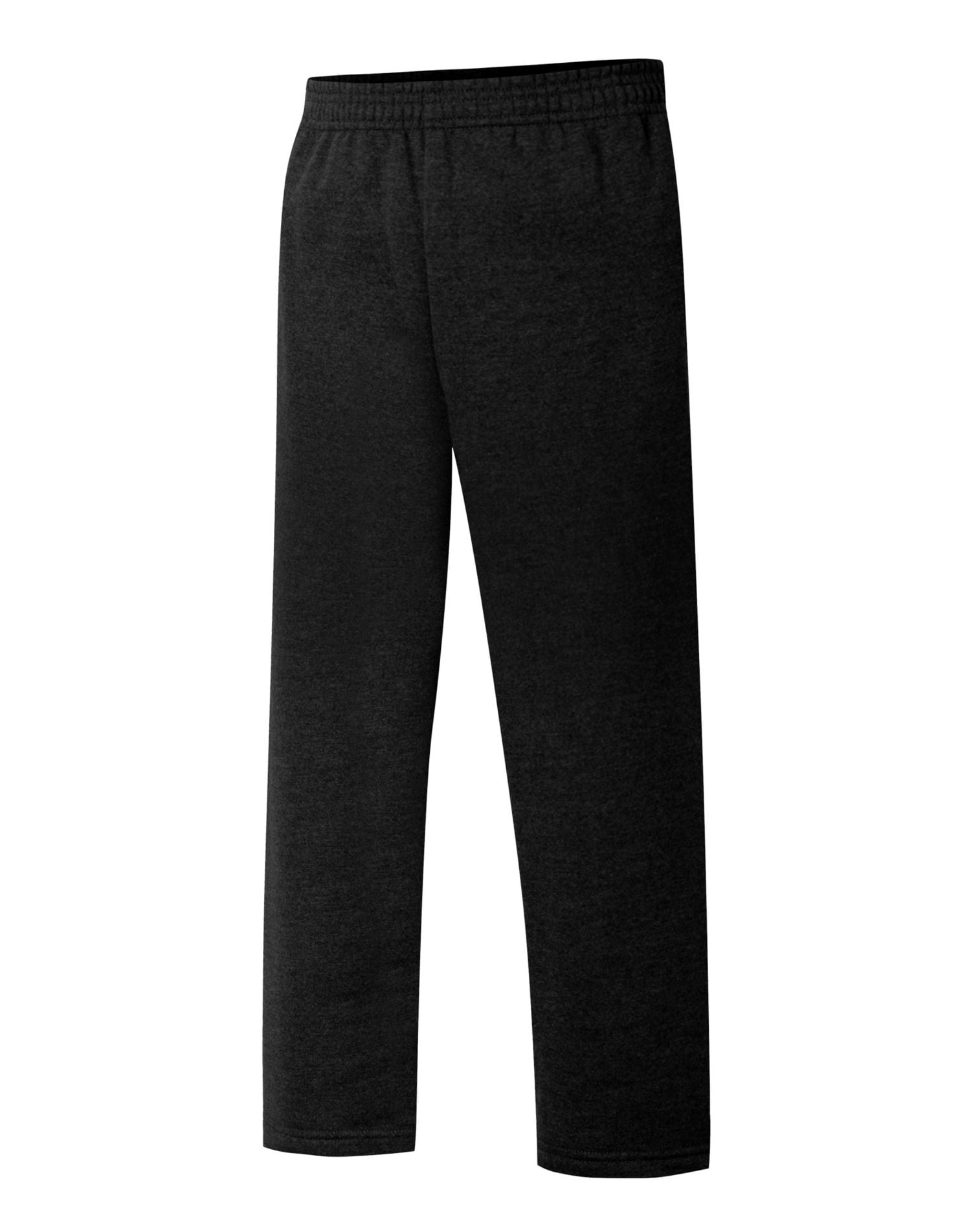 hanes men's ecosmart open leg fleece pant with pockets