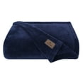 thumbnail image 4 of American Soft Linen Fleece Blanket Queen Size 85x90 - Cozy, Durable & Lightweight for Bed, Couch, and All-Season Comfort, Navy Blue, 4 of 8