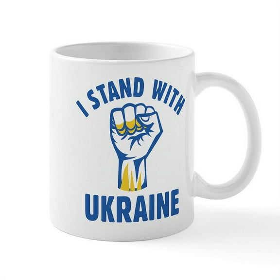CafePress - I Stand With Ukraine - 11 oz Ceramic Mug - Novelty Coffee Tea Cup