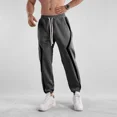 thumbnail image 3 of Pantalones deportivos negros para hombre, mallas, pantalones deportivos para hombre, pantalones a rayas, otoño e invierno, ajustados, ajustados, harén, talla grande, largos, esenciales, 3 of 5