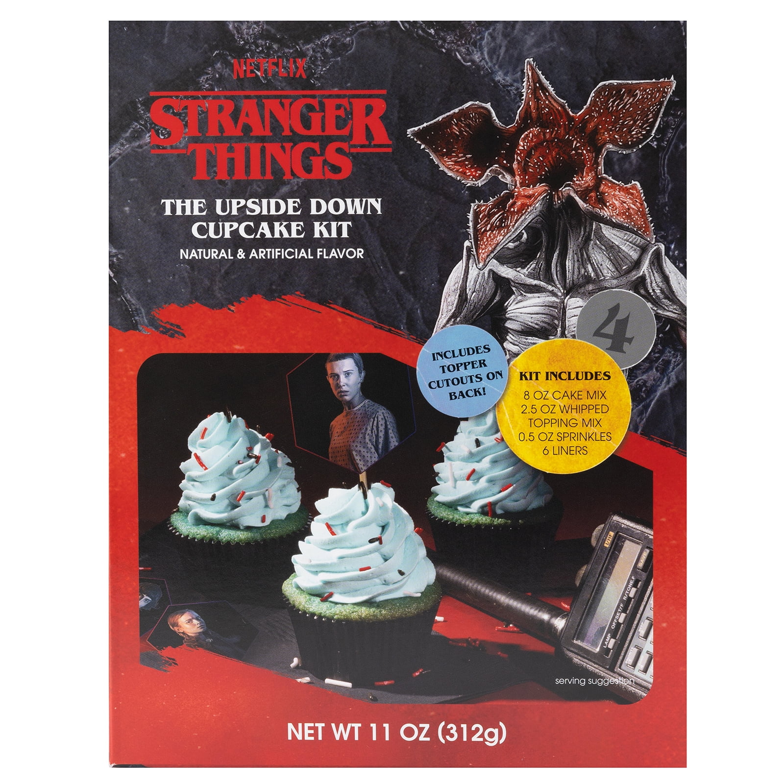Stranger Things The Upside Down Cupcake Kit - Blue Velvet 11oz Baking Mix