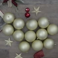 thumbnail image 2 of Northlight 12ct Shatterproof Matte Christmas Ball Ornament Set 4" - Gold, 2 of 4