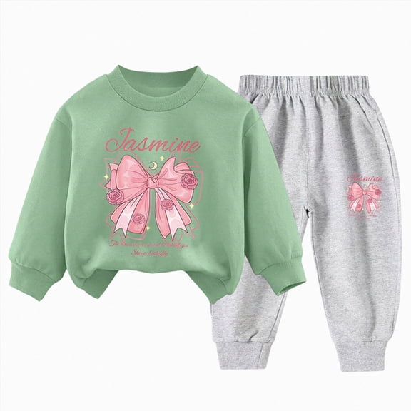 Toddler Girl Winter Clothes 2T 3T 4T 5T 6T 7T 8T Girl Clothes Toddler Girl Clothes Fall Outfits Long Sleeve Sweatshirt Tops Pants Set P Size 5-6 Years