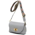 thumbnail image 5 of Bamboo Twist Lock Flap Crossbody Bag, 5 of 11