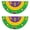 C, variant on Mardi Gras Fan-shaped Flag Banner Carnival Masquerade Party Half Fan Flag New Orleans Mardi Gras Party Hanging Decorations