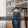 thumbnail image 2 of MAGMALIFE Set de 30 Ganchos de Terciopelo Negros con Pinza Ajustable, 42 cm, Ganchos Antideslizantes y Resistentes, con Gancho Giratorio, Ideal para Pantalones, Faldas, Jeans y Camisas, 2 of 8