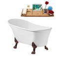 thumbnail image 5 of 55" Streamline N346ORB-IN-BL Clawfoot Tub and Tray With Internal Drain, 5 of 8