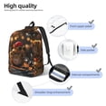 thumbnail image 4 of Honeii Hip-Hop Guinea Pig. Print Canvas College Laptop Backpack, Durable Rucksack Travel Notebook Bag School Backpack Book Bag for Men Women-Small, 4 of 7