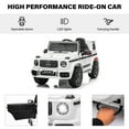 thumbnail image 4 of VOLTZ TOYS Licensed Mercedes-Benz G63 12V Kids Ride On Car - Electric G-Wagon with Remote Control, LED Lights & Music - White, 4 of 7