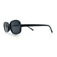 thumbnail image 6 of Womens Rectangular Snug Dad Fashion Thin Plastic Sunglasses All Black, 6 of 8