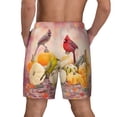 thumbnail image 3 of Kdxio Fall Colorful Print Men'S Swim Trunks With Compression Liner 7 Inch Inseam Quick Dry Swim Shorts, 3 of 7