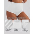 thumbnail image 5 of GAI YI Women's High-Waist Full Coverage Briefs, Plus Size Soft Stretch Underwear with Wide Waistband, No-Dig Fit, 4-Pack, 5 of 6