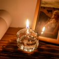 thumbnail image 2 of GXFCCYXT 2Pcs Small Refillable Clear Glass Oil Lamp Unscented Candles for Fine Dining | Restaurants or Home Cotton Wick and Holder Included, 2 of 8