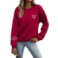 thumbnail image 1 of Chandail à Capuche Imprimé à Col Rond pour Femmes, Chandail Décontracté, Veste Athlétique à Fermeture Éclair Frontale, Chandails en Molleton Confortables, Veste à Capuche Fine pour Femmes, Haut d'Automne Lourd, 1 of 4